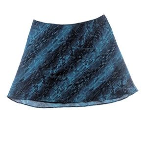 Express Snake Skin Blue Black Pull Up Skirt Med